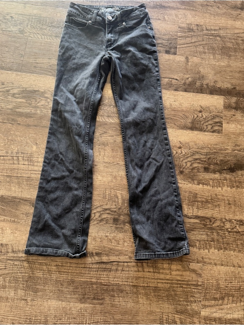 Kids Wrangler Black Boot-Cut Jeans